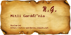 Mitli Gardénia névjegykártya